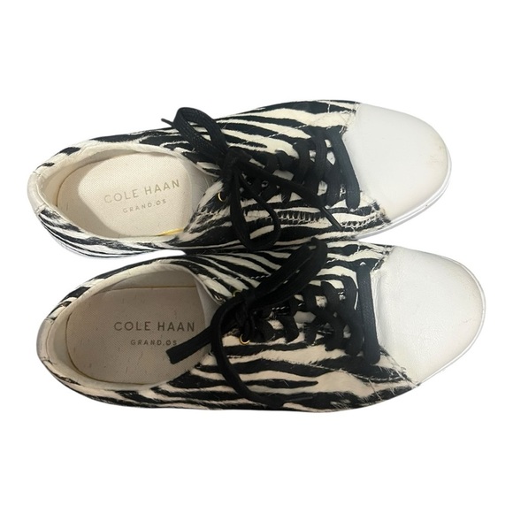 Cole Haan Grand.os Zebra Print Lace-up Sneakers Women's Size 8B - Picture 2 of 9